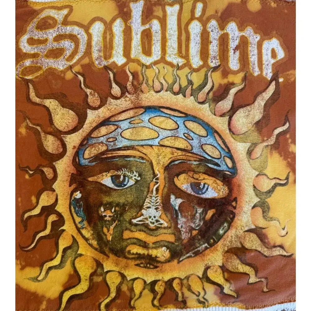 SUBLIME Punk Rock Ska 90s Upcycled Retro Vintage Corduroy Crop Jacket Size Small - Picture 10 of 12